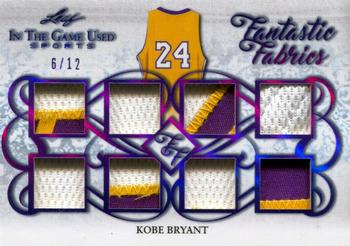 2019 Leaf In the Game Used - Fantastic Fabrics 8 Relics Purple #FF-14 Kobe Bryant Front