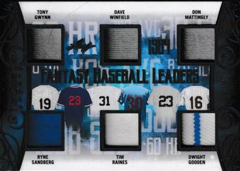 2019 Leaf In the Game Used - Fantasy Baseball Leaders 6 Relics #FBL-04 Tony Gwynn / Ryne Sandberg / Dave Winfield / Tim Raines / Don Mattingly / Dwight Gooden Front
