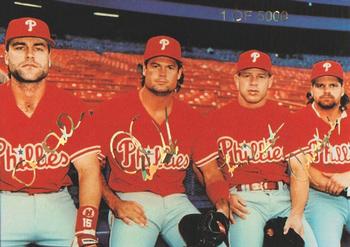 1993-95 Sports Stars USA (unlicensed) #139 Dave Hollins / Darren Daulton / Lenny Dykstra / John Kruk Front