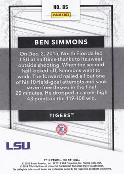 2019 Panini The National - College #BS Ben Simmons Back