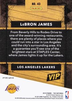 2019 Panini National Convention VIP Gold Packs - Hyper Prizm #43 LeBron James Back