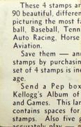 1937 Kellogg's Pep Sports Stamps #NNO Howard Jones Back