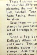 1937 Kellogg's Pep Sports Stamps #NNO Denny Shute Back