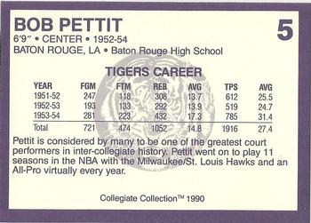 1990 Collegiate Collection LSU Tigers - Promos #5 Bob Pettit Back