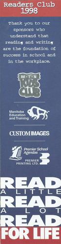 1998 Readers Club Winnipeg Pro Teams #NNO Brad Purdie Back