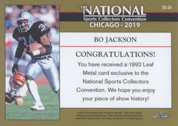 2019 Leaf National Convention #TN-04 Bo Jackson Back