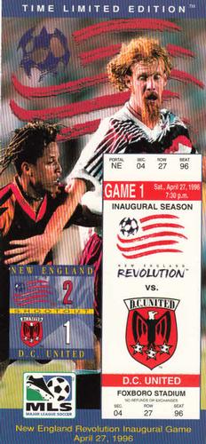 1997 Classic Collectible Time Limited Edition #NNO New England Revolution Inaugural Game Front