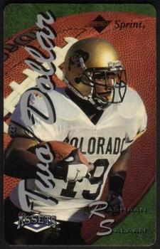 1994-95 Classic Assets - Phone Cards $2 TEST #NNO Rashaan Salaam Front