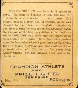 1910 Champion Athletes (C52) #76 Percy Sellen Back