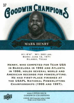 2020 Upper Deck Goodwin Champions - Turquoise #37 Mark Henry Back