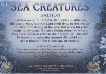 2020 Upper Deck Goodwin Champions - Sea Creatures Manufactured Patches #SC-1 Salmon Back