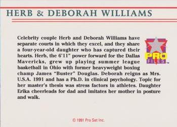 1991 Pro Set Pro Files #NNO Herb Williams / Debra Williams Back