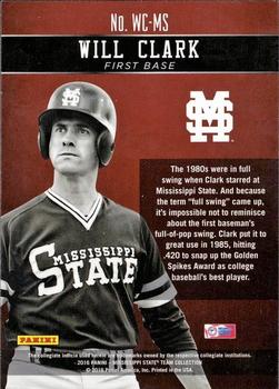 2016 Panini Mississippi State Bulldogs - Honors Silver #WC-MS Will Clark Back