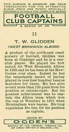 1935 Ogden's Football Club Captains #11 Tommy Glidden Back