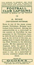 1935 Ogden's Football Club Captains #19 Arthur Rowe Back