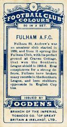 1906 Ogden's Football Club Colours #9 Fulham Back