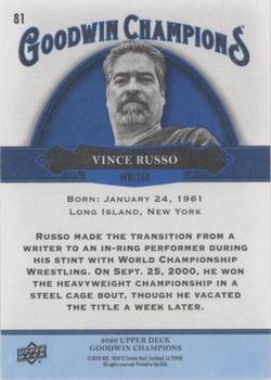2020 Upper Deck Goodwin Champions - Royal Blue #81 Vince Russo Back