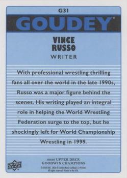 2020 Upper Deck Goodwin Champions - Goudey Royal Blue #G31 Vince Russo Back