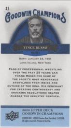 2020 Upper Deck Goodwin Champions - Minis Royal Blue #31 Vince Russo Back