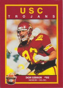1990 USC Trojans Smokey #NNO Don Gibson Front