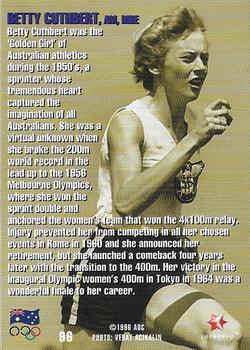 1996 Intrepid Pride of a Nation Australian Olympics #96 Betty Cuthbert Back