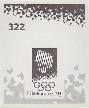 1994 Panini Lillehammer Stickers #322 Mike Richter Back