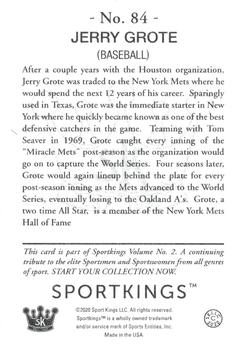 2021 Sportkings Volume 2 #84 Jerry Grote Back