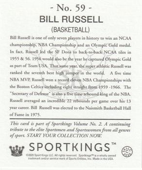 2021 Sportkings Volume 2 - Retail Mini (Black Back) #59 Bill Russell Back