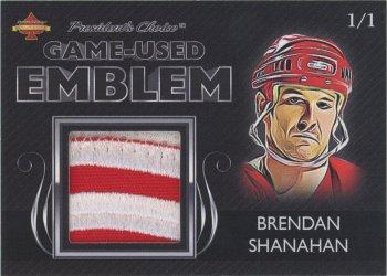 2020 President's Choice Solitaire - Game-Used Emblem Silver #NNO Brendan Shanahan Front