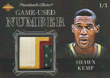 2020 President's Choice Solitaire - Game-Used Number Silver #NNO Shawn Kemp Front