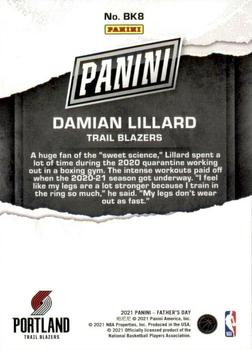 2021 Panini Father's Day #BK8 Damian Lillard Back