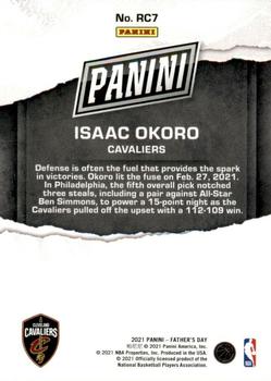 2021 Panini Father's Day #RC7 Isaac Okoro Back