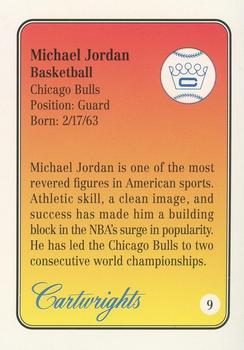 1992 Cartwrights Players Choice - Blue Foil #9 Michael Jordan Back