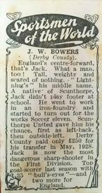 1934 Amalgamated Press Sportsmen of the World #NNO Jack Bowers Back