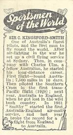 1934 Amalgamated Press Sportsmen of the World #NNO Charles Kingsford Smith Back