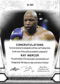 2021 Leaf Multi Sport - Autographs #BA-RM2 Ray Mercer Back