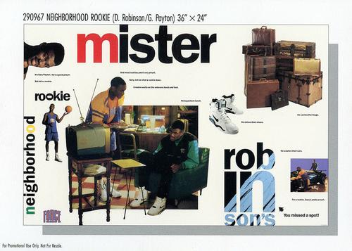 1982-92 Nike Poster Cards #290967 David Robinson / Gary Payton Front