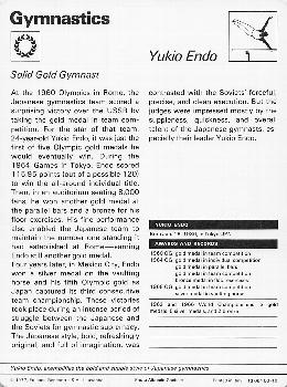 1977-80 Sportscaster Series 3 (UK) #03-18 Yukio Endo Back