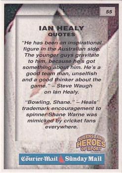 2002 Courier Mail Sunday Mail Queensland Heroes of Sport #55 Ian Healy Back