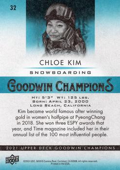 2021 Upper Deck Goodwin Champions - Turquoise #32 Chloe Kim Back