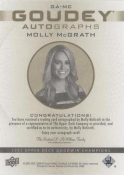 2021 Upper Deck Goodwin Champions - Goudey Autographs #GA-MC Molly McGrath Back