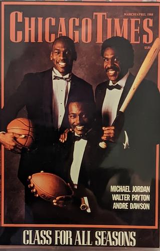 1990 Costacos Brothers Sports Postcards #NNO Michael Jordan / Walter Payton / Andre Dawson Front