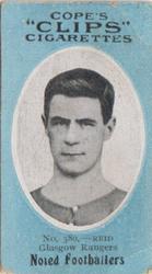 1910 Cope Brothers Noted Footballers #380 Willie Reid Front