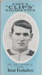 1910 Cope Brothers Noted Footballers #406 Jimmy Quinn Front