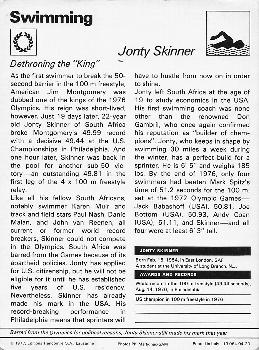 1977-80 Sportscaster Series 4 (UK) #04-20 Jonty Skinner Back