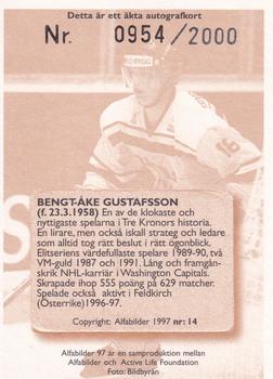1997 Alfabilder Autographs #14 Bengt-Åke Gustavsson Back