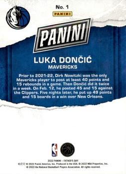 2022 Panini Father's Day #1 Luka Doncic Back