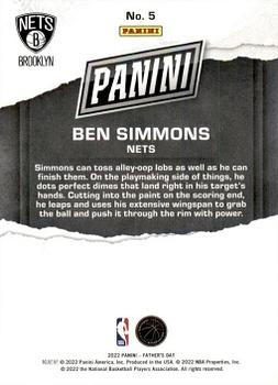 2022 Panini Father's Day #5 Ben Simmons Back