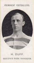 1908 Taddy & Co. Prominent Footballers, Series 2 #NNO Harry Duff Front