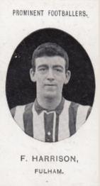 1908 Taddy & Co. Prominent Footballers, Series 2 #NNO Fred Harrison Front